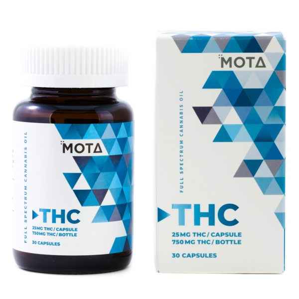 MOTA THC CAPSULES 25MG THC (750mg THC per bottle)
