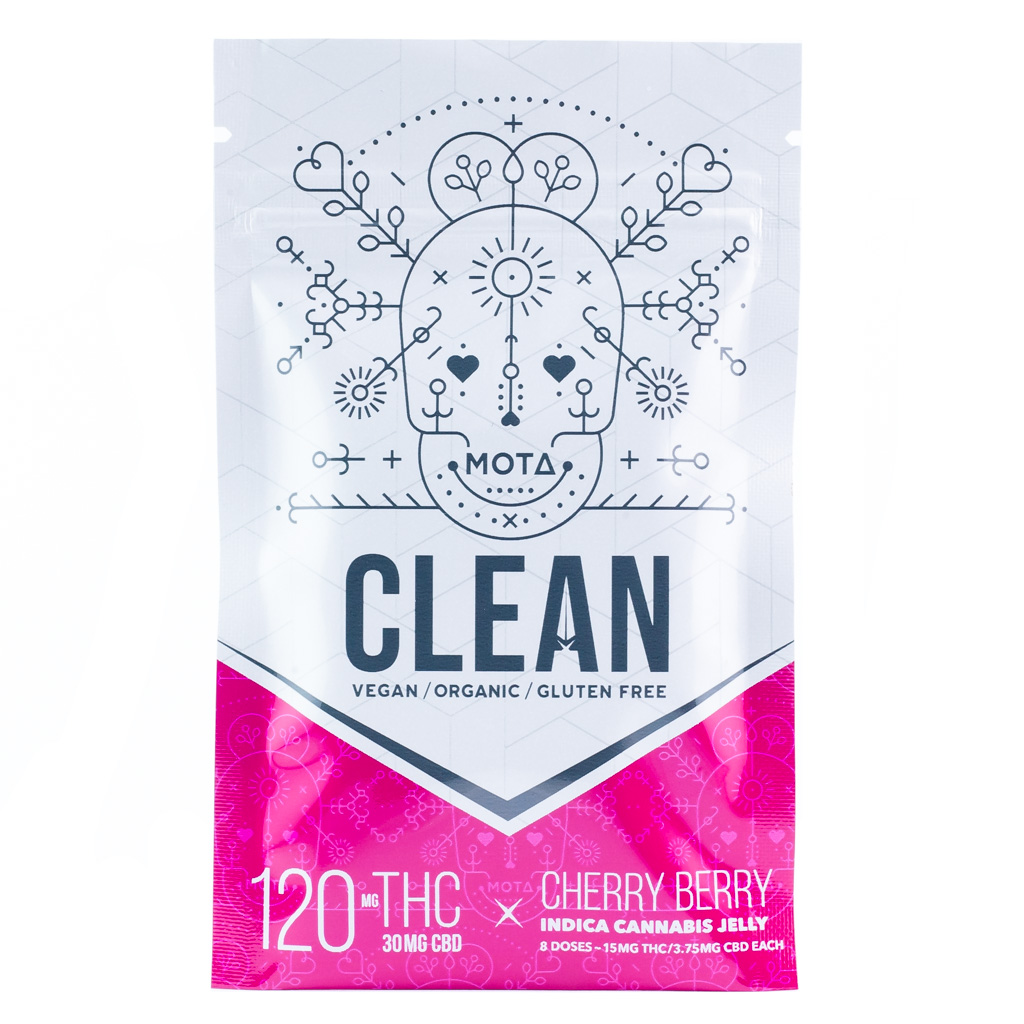 Clean Vegan and Gluten Free – Organic Jelly – Mota – 120 MG THC 30MG CBD