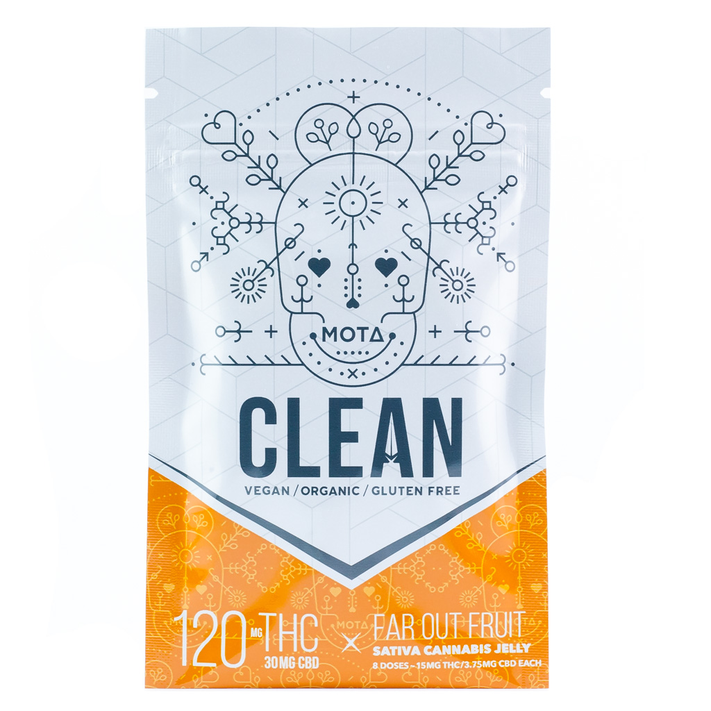 Clean Vegan and Gluten Free – Organic Jelly – Mota – 120 MG THC 30MG CBD
