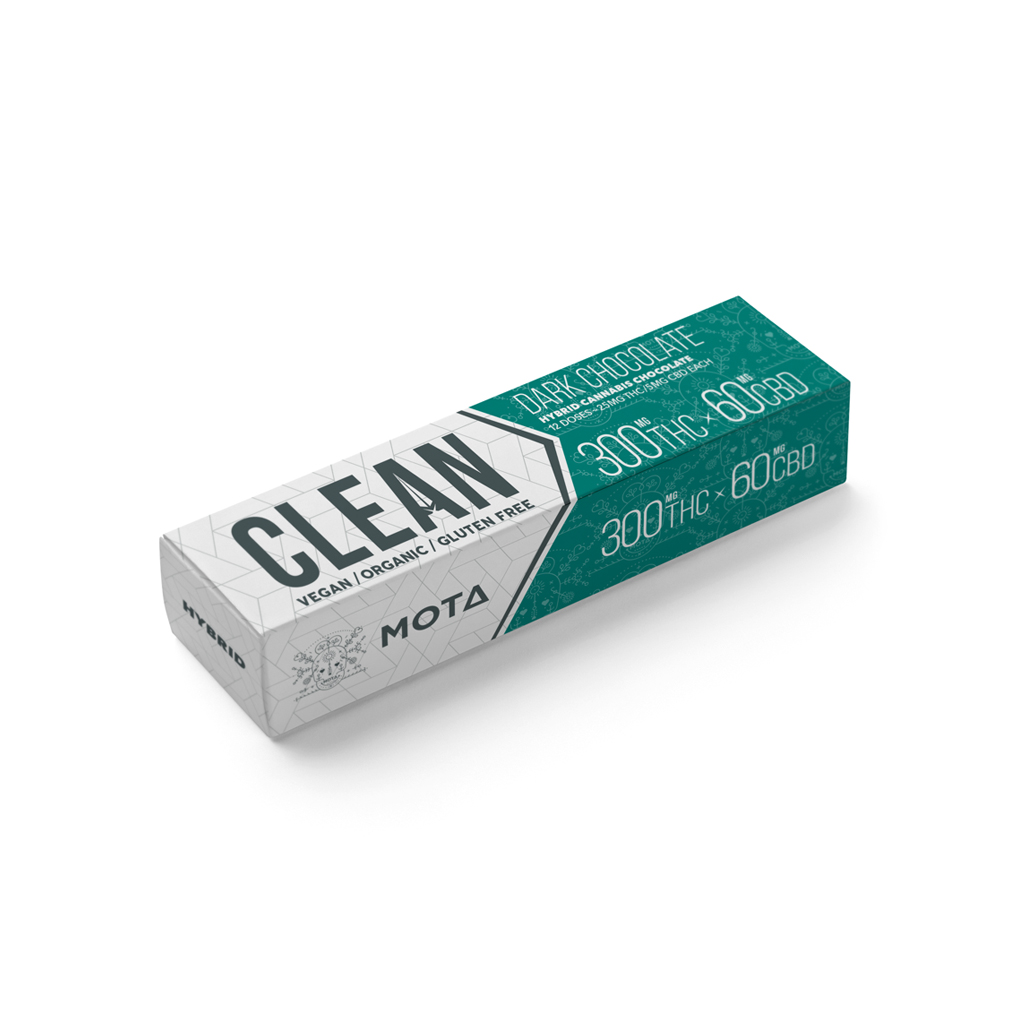 Clean Vegan and Gluten Free – Organic Dark Chocolate Bar – 300 MG THC 60MG CBD