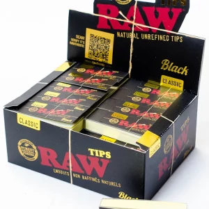 Raw Black Rolling Paper Tips
