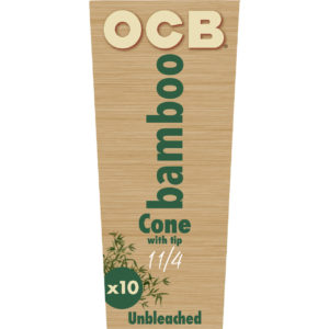 OCB 1¼ Bamboo Pre-Rolled Cones – 10 Cones per Pack