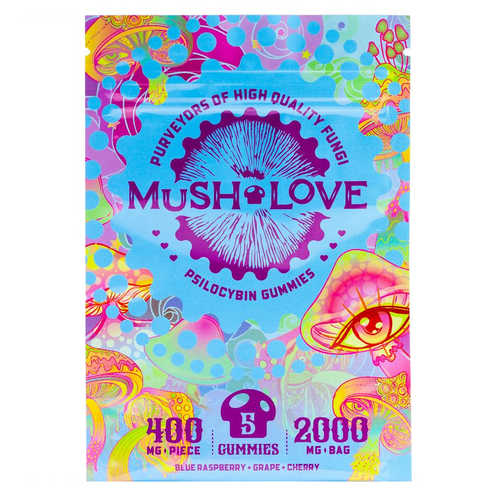 Mush Love Mushroom Gummy – Blue Raspberry/Cherry/Grape – 2g