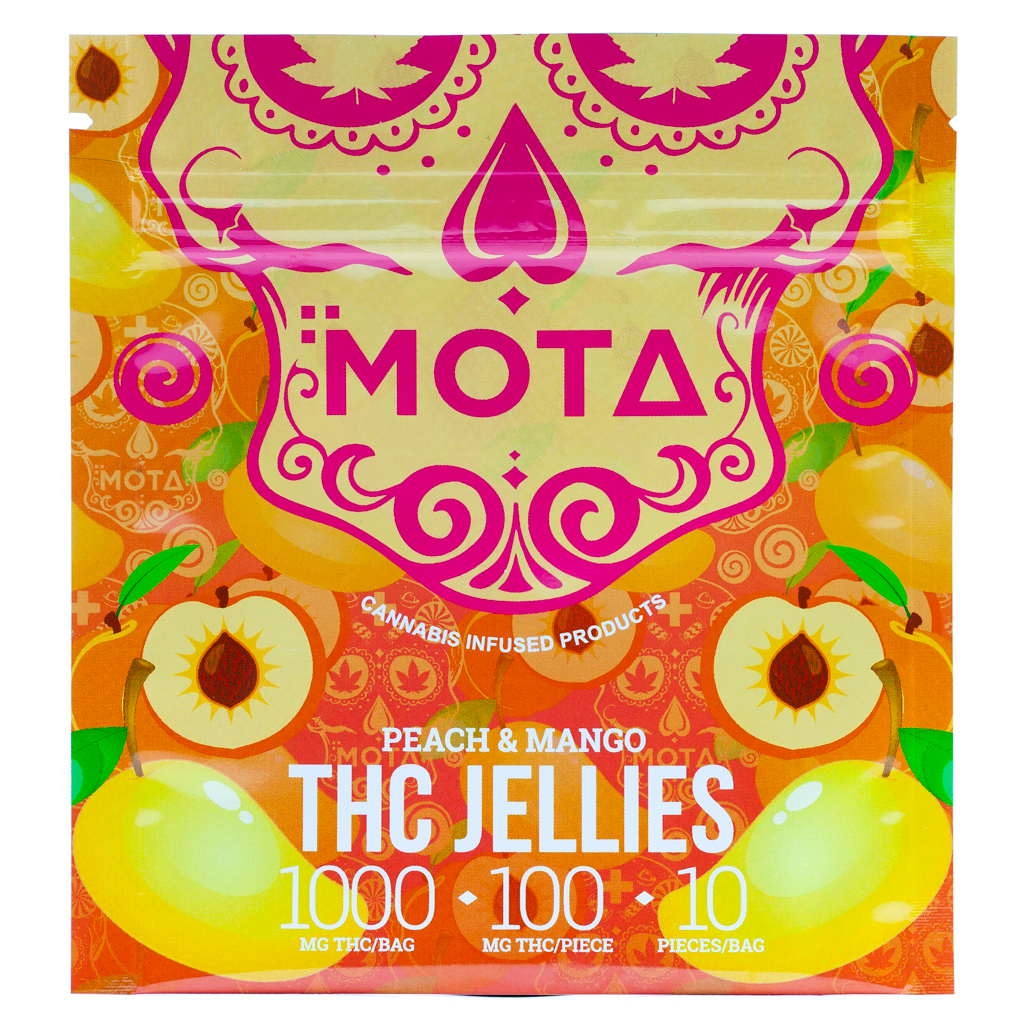 Peach Mango Jellies – 1000mg THC – Mota