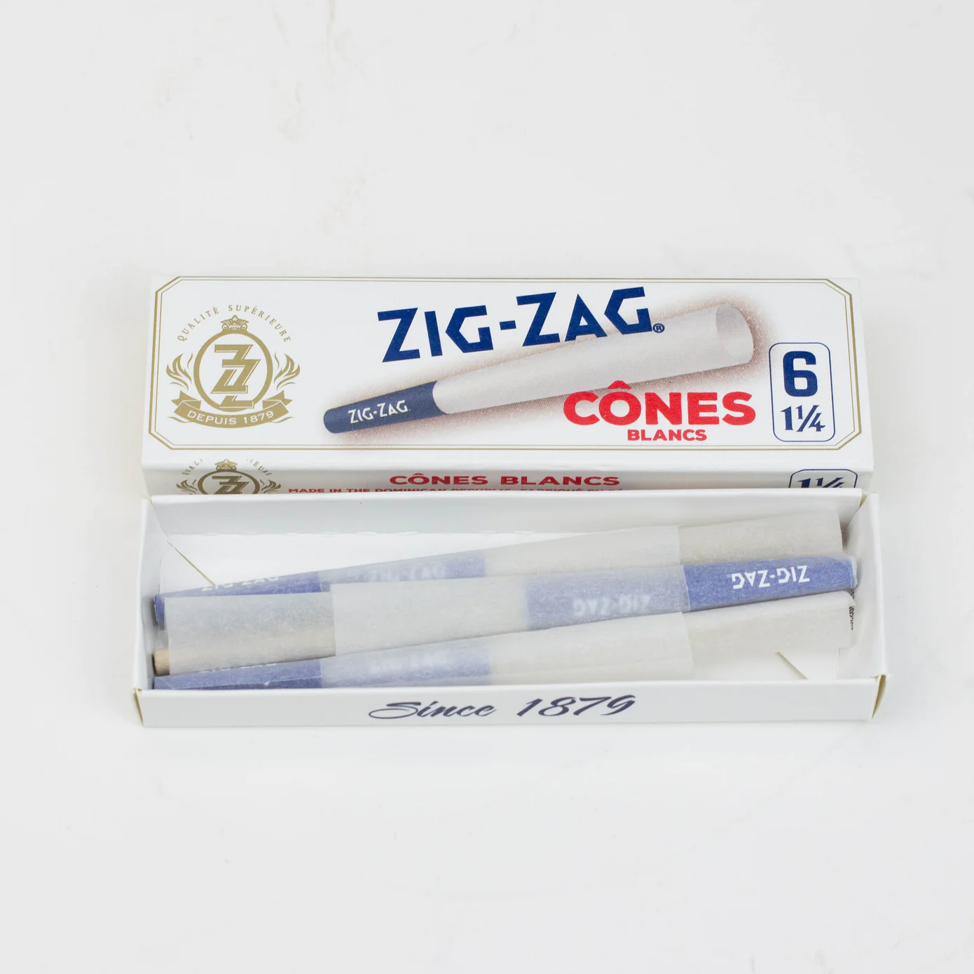 Pre-Rolled Cones – Zig-Zag White 1 1/4 Papers