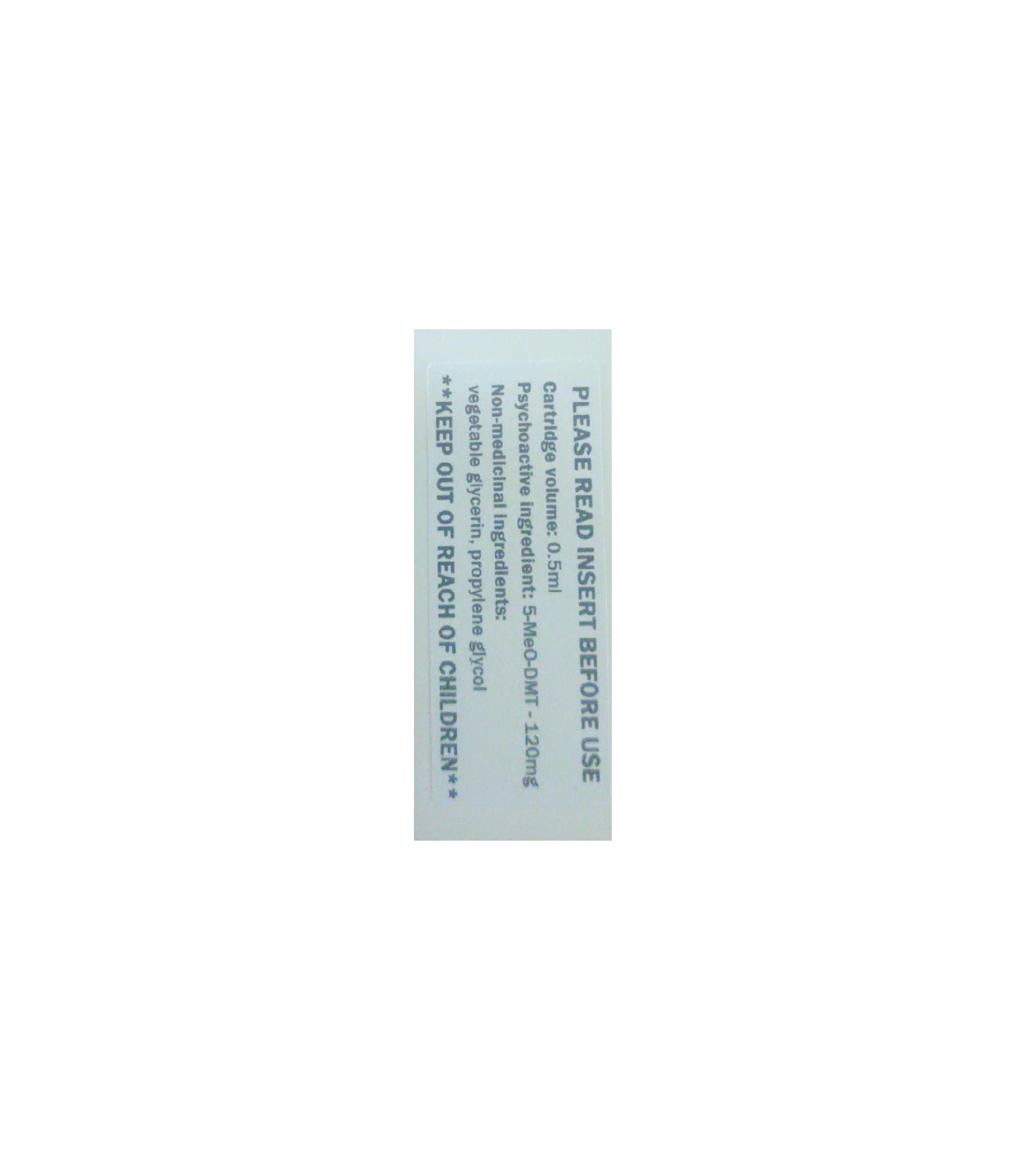 DMT Cartridge – Pineal Perceptions – 5-MeO-DMT 120mg – .5g