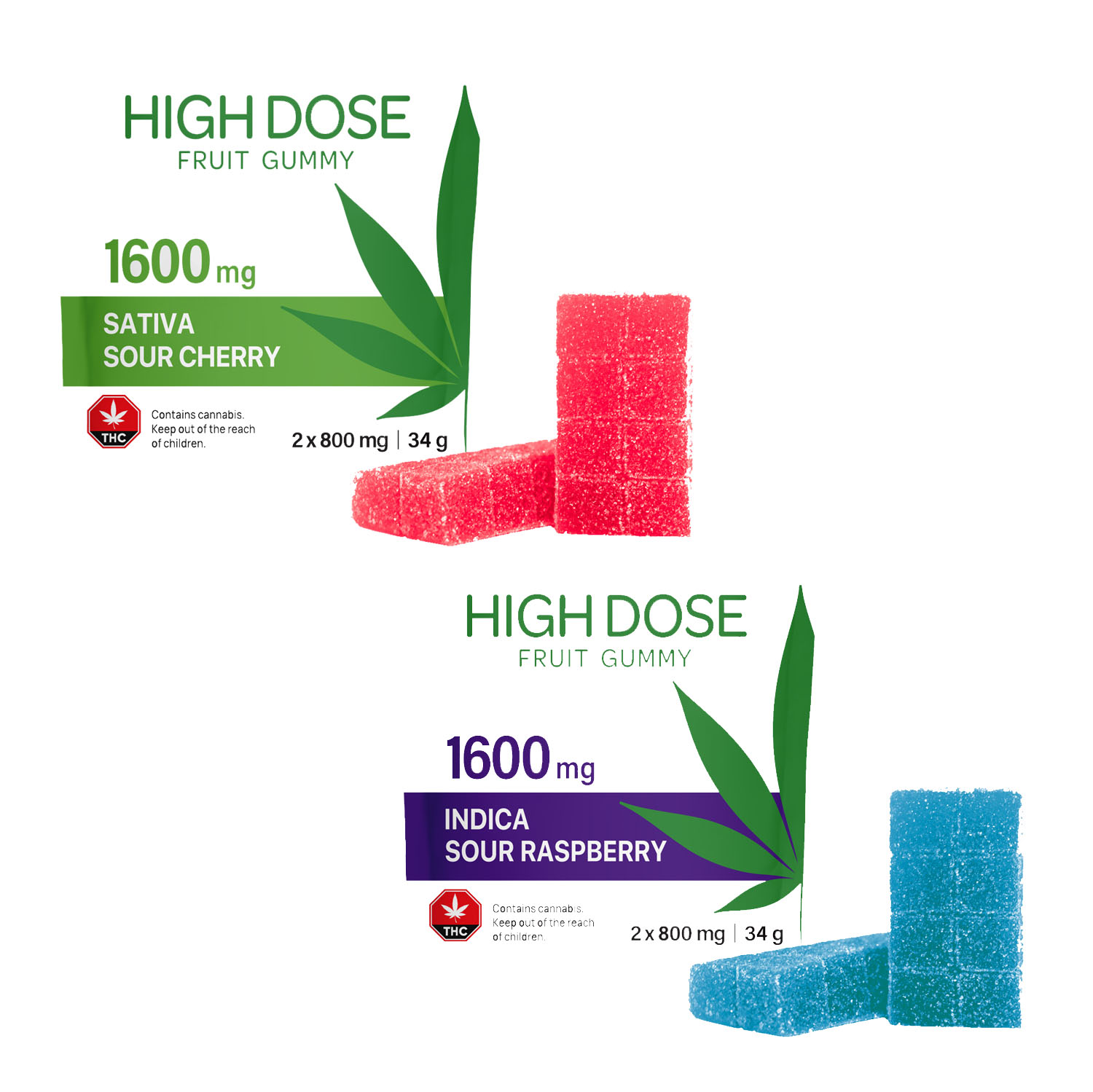 Extreme Strength – High Dose Gummies – 1600 Mg THC