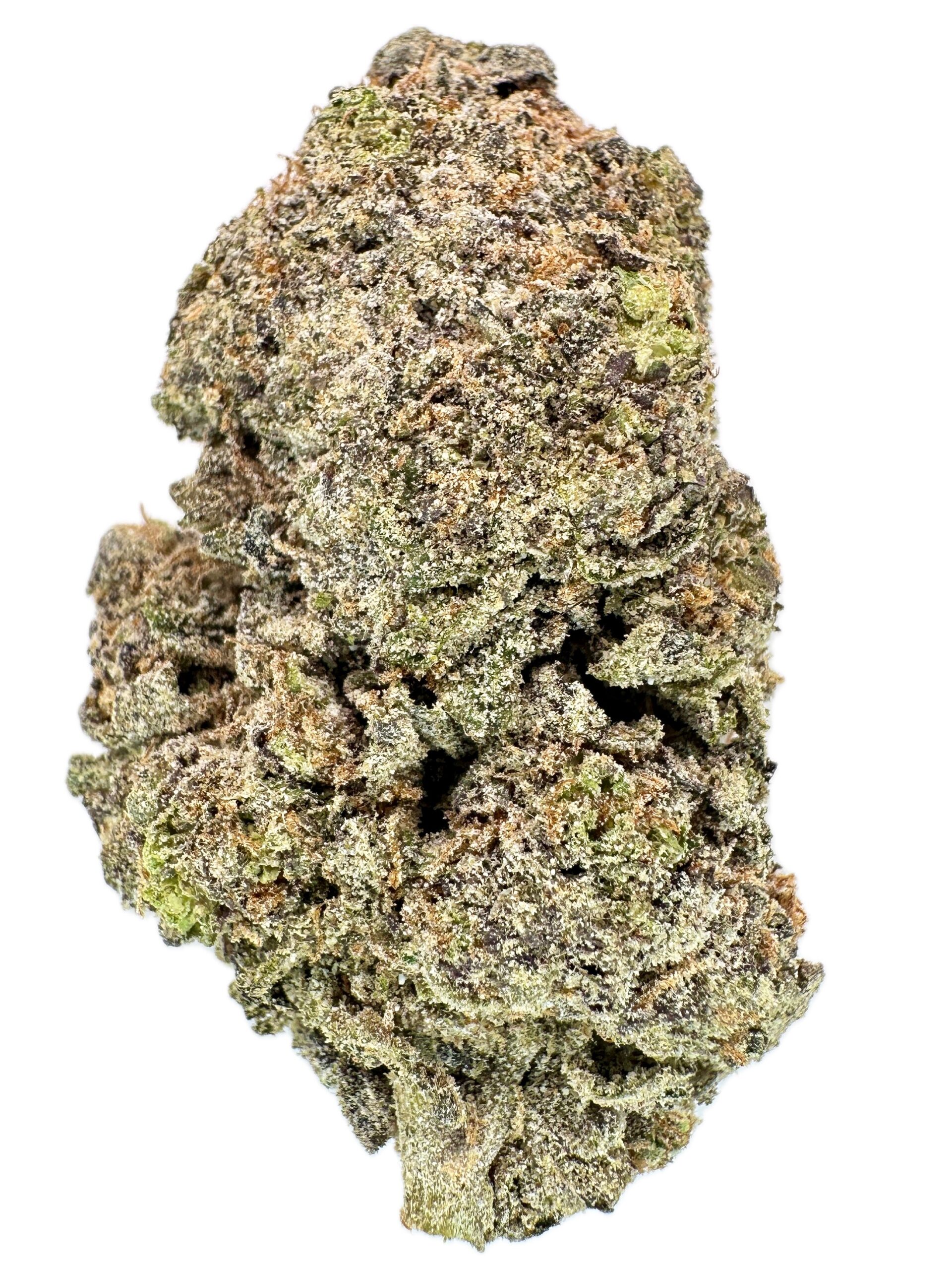 Great Aunts Secret x King Louis x Purple Papaya – THC: 32% – Hybrid – 50% Sativa /50% Indica – Infused